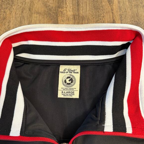 G Unit Track Jacket Vintage Y2K Full Zip Polyester Black Red Size Unisex XLarge - Picture 5 of 12